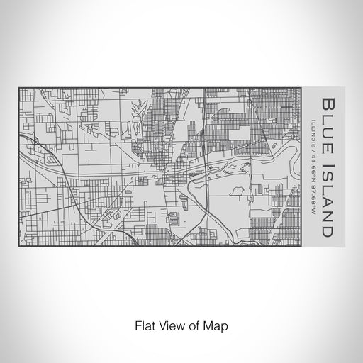 Rendered View of Blue Island Illinois Map on 17oz Stainless Steel Insulated Cola Bottle