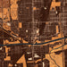 Blue Island Illinois Map Print in Ember Style Zoomed In Close Up Showing Details