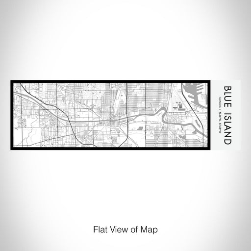 Rendered View of Blue Island Illinois Map on 10oz Stainless Steel Insulated Cup in Classic with Sliding Lid