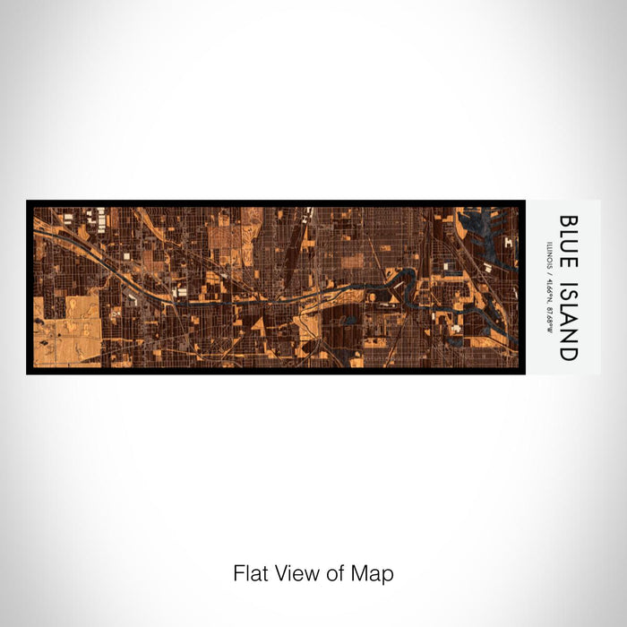 Rendered View of Blue Island Illinois Map on 10oz Stainless Steel Insulated Cup in Ember with Sliding Lid