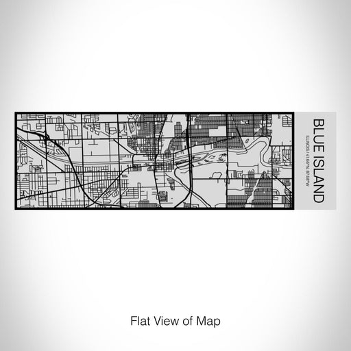 Rendered View of Blue Island Illinois Map on 10oz Stainless Steel Insulated Cup with Sipping Lid