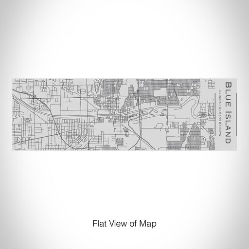 Rendered View of Blue Island Illinois Map on 10oz Stainless Steel Insulated Cup with Sipping Lid