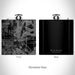 Rendered View of Blue Island Illinois Map on 6oz Stainless Steel Flask in Black