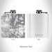 Rendered View of Blue Island Illinois Map on 6oz Stainless Steel Flask in White