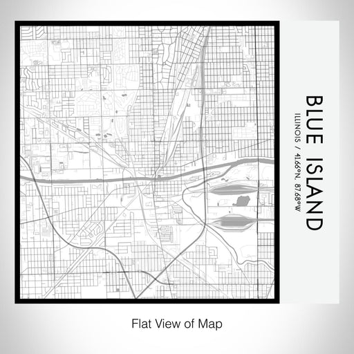 Rendered View of Blue Island Illinois Map on 17oz Stainless Steel Insulated Tumbler in Classic Map Style