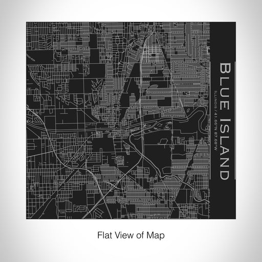 Rendered View of Blue Island Illinois Map on 17oz Stainless Steel Insulated Tumbler in Black