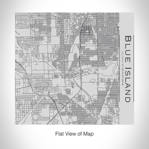 Rendered View of Blue Island Illinois Map on 17oz Stainless Steel Insulated Tumbler