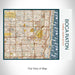Rendered View of Boca Raton Florida Map on 20oz Stainless Steel Insulated Bottle with Bamboo Top with printed woodblock style map