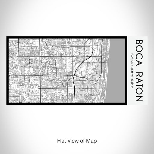 Rendered View of Boca Raton Florida Map on 17oz Stainless Steel Insulated Bottle with printed classic style map