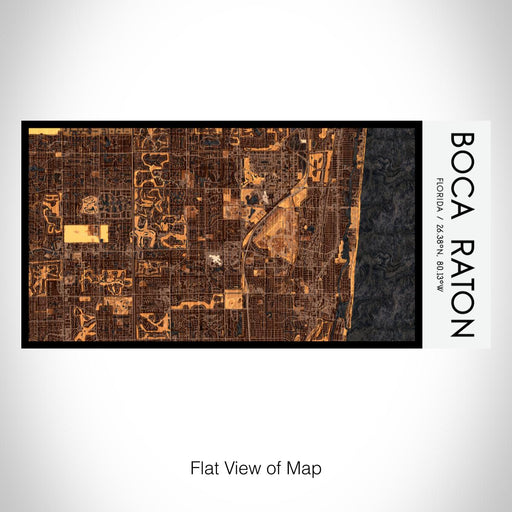 Rendered View of Boca Raton Florida Map on 17oz Stainless Steel Insulated Bottle with printed ember style map