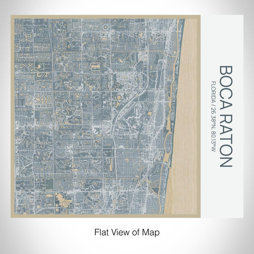 Rendered View of Boca Raton Florida Map on 17oz Stainless Steel Insulated Tumbler in Afternoon Map Style