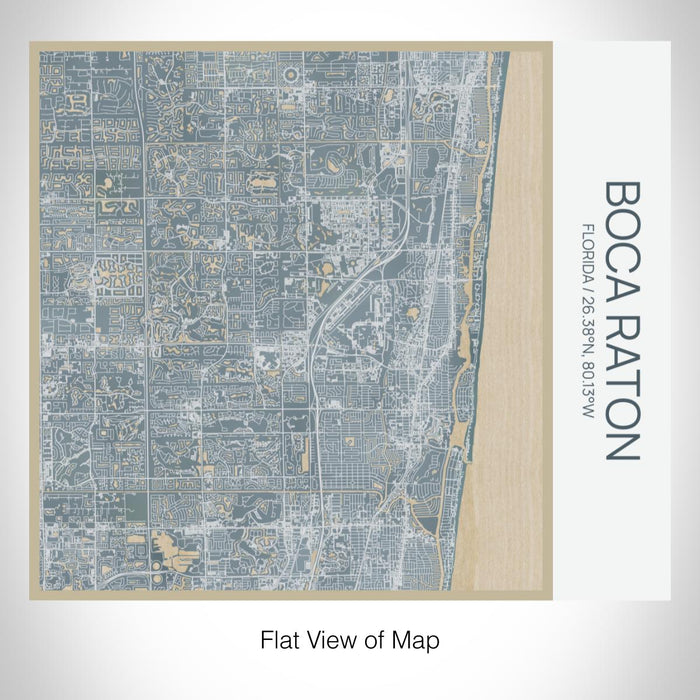Rendered View of Boca Raton Florida Map on 17oz Stainless Steel Insulated Tumbler in Afternoon Map Style