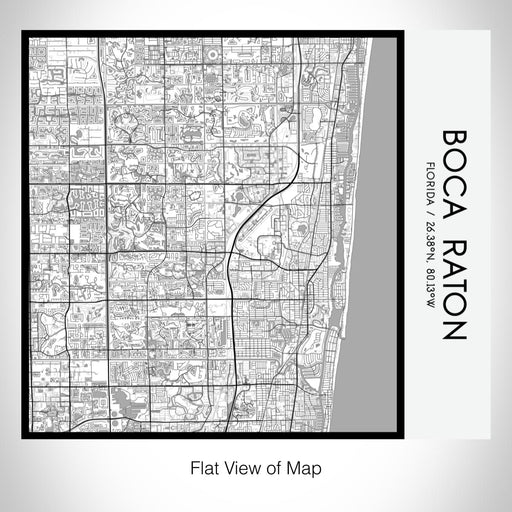 Rendered View of Boca Raton Florida Map on 17oz Stainless Steel Insulated Tumbler in Classic Map Style