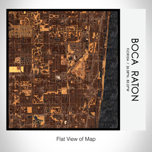 Rendered View of Boca Raton Florida Map on 17oz Stainless Steel Insulated Tumbler in Ember Map Style