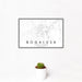 12x18 Bogalusa Louisiana Map Print Landscape Orientation in Classic Style With Small Cactus Plant in White Planter