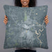 Person holding 22x22 Custom Bogalusa Louisiana Map Throw Pillow in Afternoon