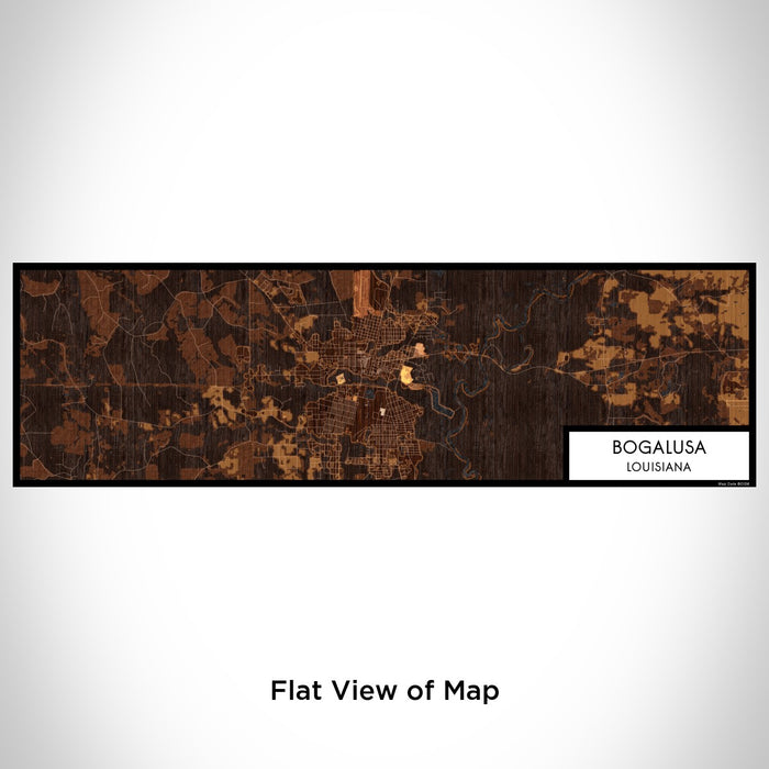 Flat View of Map Custom Bogalusa Louisiana Map Enamel Mug in Ember
