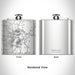 Rendered View of Bogalusa Louisiana Map Engraving on 6oz Stainless Steel Flask