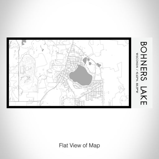 Rendered View of Bohners Lake Wisconsin Map on 17oz Stainless Steel Insulated Bottle with printed classic style map