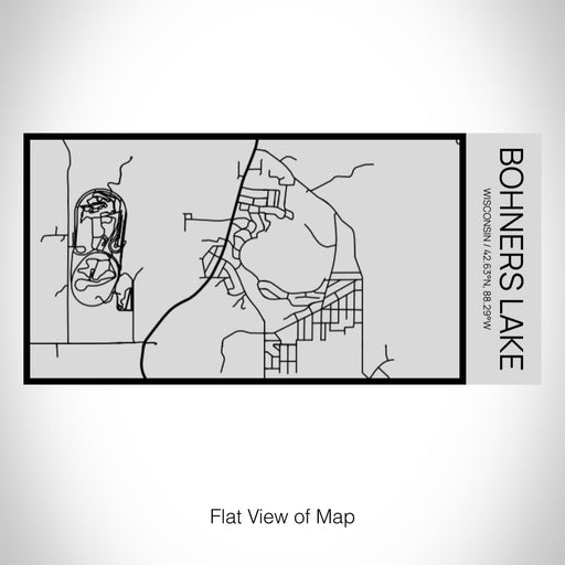 Rendered View of Bohners Lake Wisconsin Map on 17oz Stainless Steel Insulated Cola Bottle in Stainless