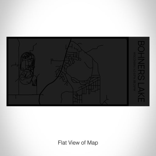 Rendered View of Bohners Lake Wisconsin Map on 17oz Stainless Steel Insulated Cola Bottle in Stainless in Matte Black