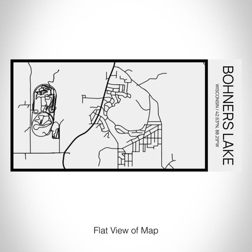 Rendered View of Bohners Lake Wisconsin Map on 17oz Stainless Steel Insulated Cola Bottle in Stainless in Matte White
