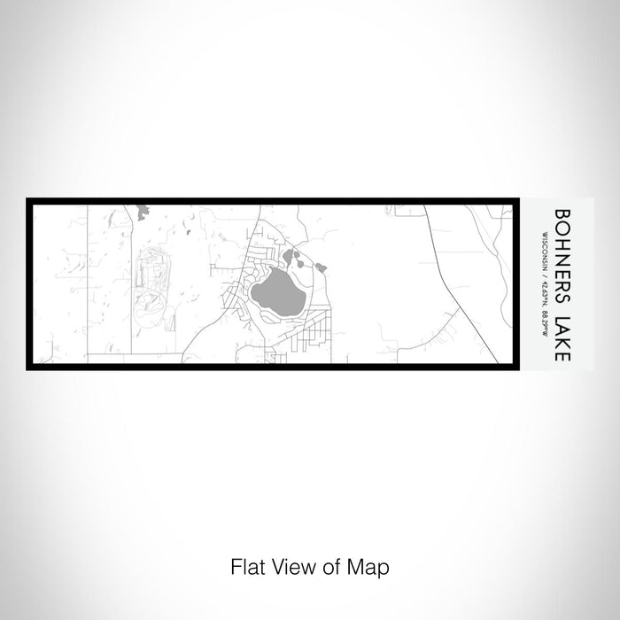 Rendered View of Bohners Lake Wisconsin Map on 10oz Stainless Steel Insulated Cup in Classic with Sliding Lid