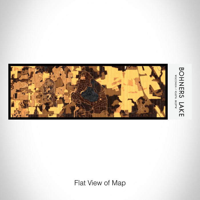 Rendered View of Bohners Lake Wisconsin Map on 10oz Stainless Steel Insulated Cup in Ember with Sliding Lid