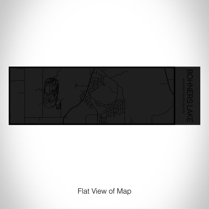 Rendered View of Bohners Lake Wisconsin Map on 10oz Stainless Steel Insulated Cup in Matte Black with Sliding Lid