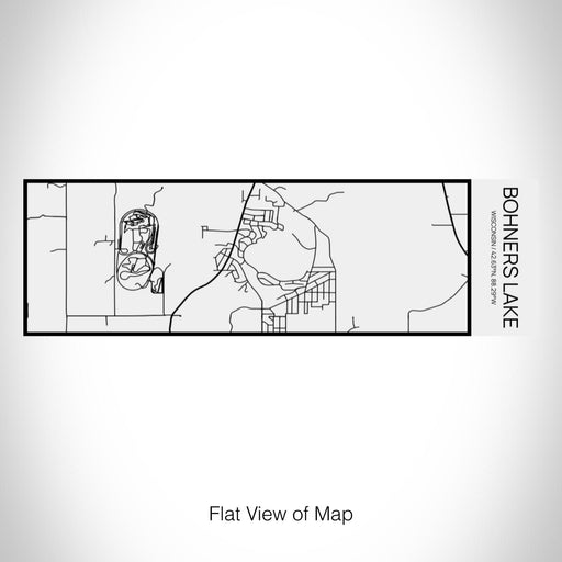 Rendered View of Bohners Lake Wisconsin Map on 10oz Stainless Steel Insulated Cup in Matte White with Sliding Lid