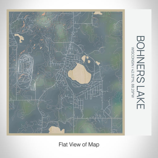 Rendered View of Bohners Lake Wisconsin Map on 17oz Stainless Steel Insulated Tumbler in Afternoon Map Style