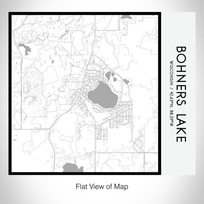 Rendered View of Bohners Lake Wisconsin Map on 17oz Stainless Steel Insulated Tumbler in Classic Map Style