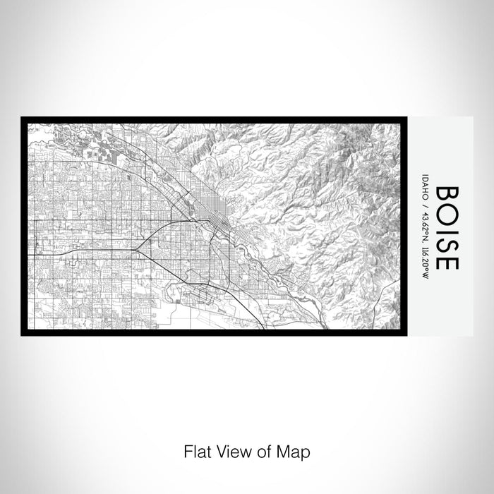 Rendered View of Boise Idaho Map on 17oz Stainless Steel Insulated Bottle with printed classic style map