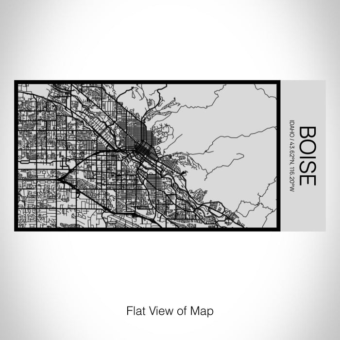 Rendered View of Boise Idaho Map on 17oz Stainless Steel Insulated Cola Bottle in Stainless