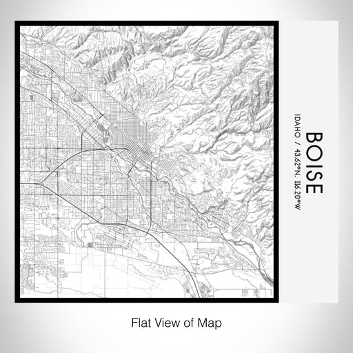 Rendered View of Boise Idaho Map on 17oz Stainless Steel Insulated Tumbler in Classic Map Style