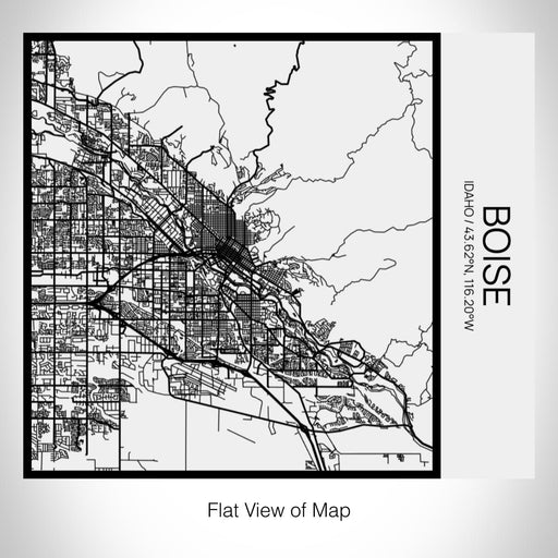 Rendered View of Boise Idaho Map on 17oz Stainless Steel Insulated Tumbler in Matte White with Tactile Lines