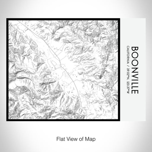 Rendered View of Boonville California Map on 20oz Stainless Steel Insulated Bottle with Bamboo Top with printed classic style map