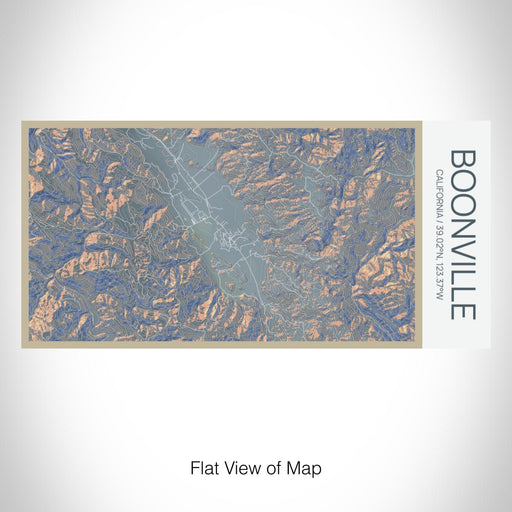 Rendered View of Boonville California Map on 17oz Stainless Steel Insulated Bottle with printed afternoon style map
