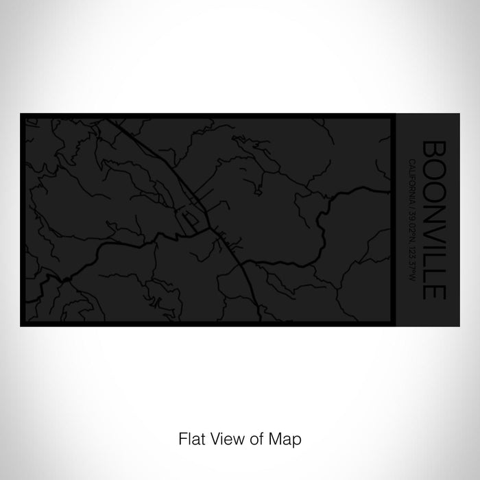 Rendered View of Boonville California Map on 17oz Stainless Steel Insulated Cola Bottle in Stainless in Matte Black