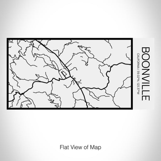 Rendered View of Boonville California Map on 17oz Stainless Steel Insulated Cola Bottle in Stainless in Matte White
