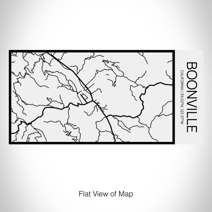 Rendered View of Boonville California Map on 17oz Stainless Steel Insulated Cola Bottle in Stainless in Matte White