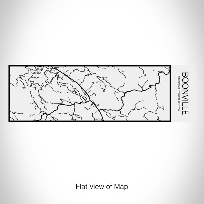 Rendered View of Boonville California Map on 10oz Stainless Steel Insulated Cup in Matte White with Sliding Lid
