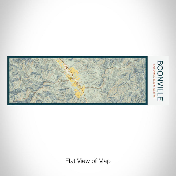 Rendered View of Boonville California Map on 10oz Stainless Steel Insulated Cup in Woodblock with Sliding Lid