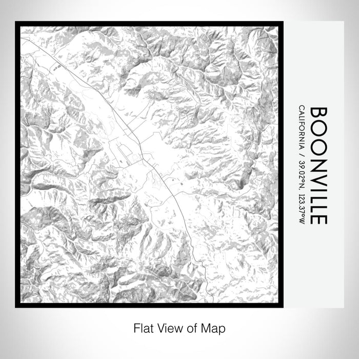 Rendered View of Boonville California Map on 17oz Stainless Steel Insulated Tumbler in Classic Map Style