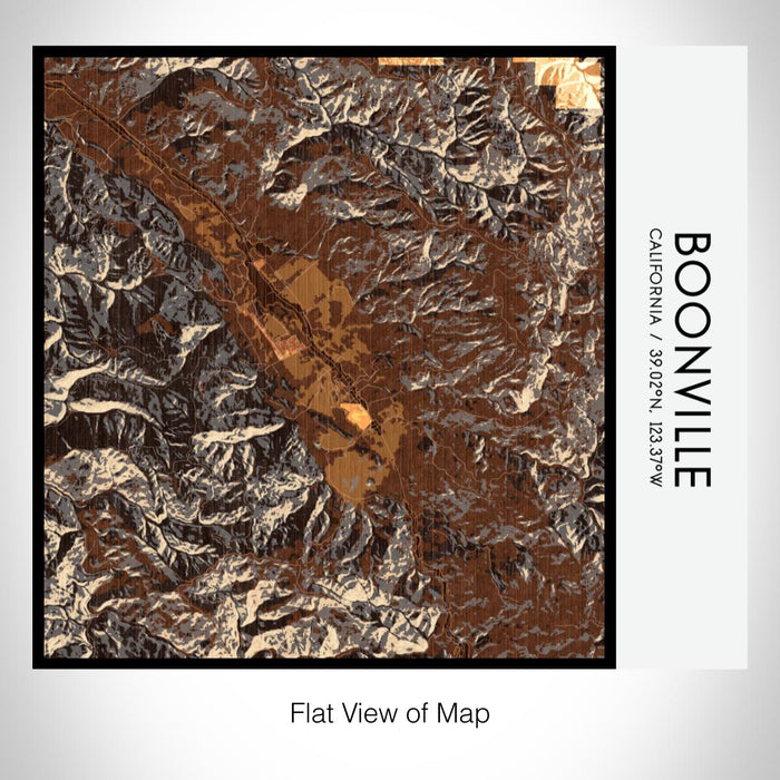 Rendered View of Boonville California Map on 17oz Stainless Steel Insulated Tumbler in Ember Map Style