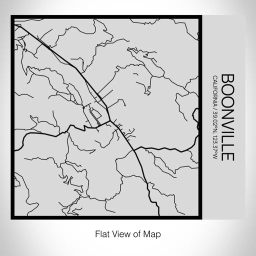 Rendered View of Boonville California Map on 17oz Stainless Steel Insulated Tumbler in Tactile Lines with Succulent in Background