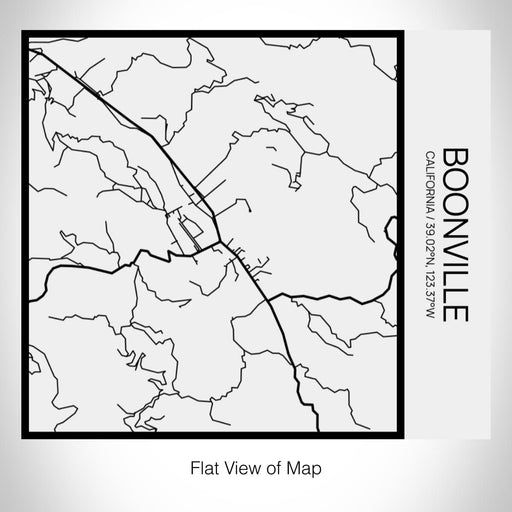 Rendered View of Boonville California Map on 17oz Stainless Steel Insulated Tumbler in Matte White with Tactile Lines