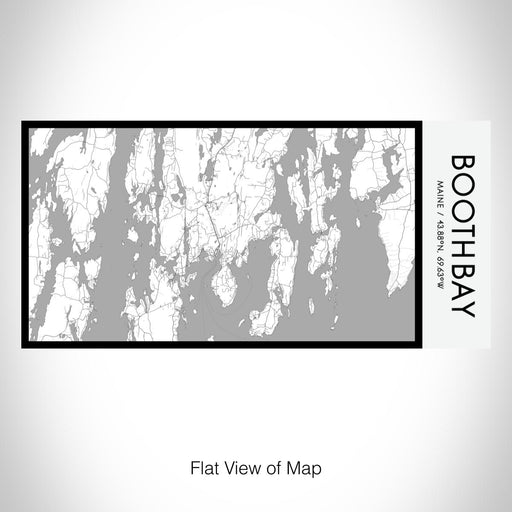 Rendered View of Boothbay Maine Map on 17oz Stainless Steel Insulated Bottle with printed classic style map