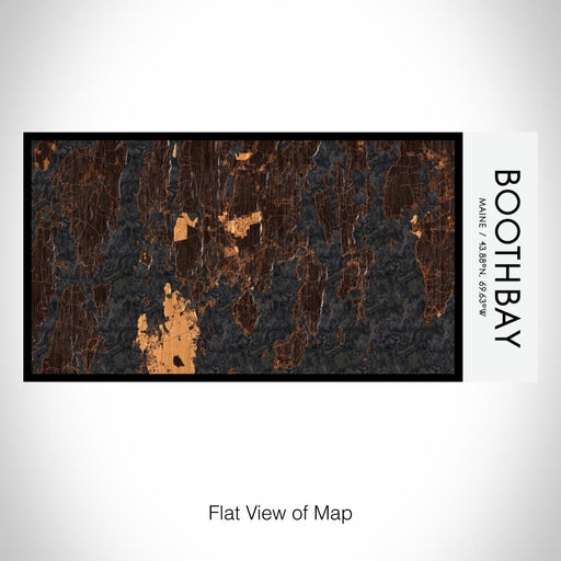 Rendered View of Boothbay Maine Map on 17oz Stainless Steel Insulated Bottle with printed ember style map