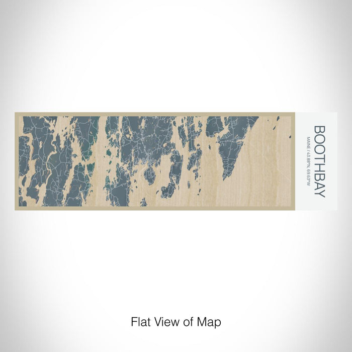 Rendered View of Boothbay Maine Map on 10oz Stainless Steel Insulated Cup in Afternoon with Sliding Lid